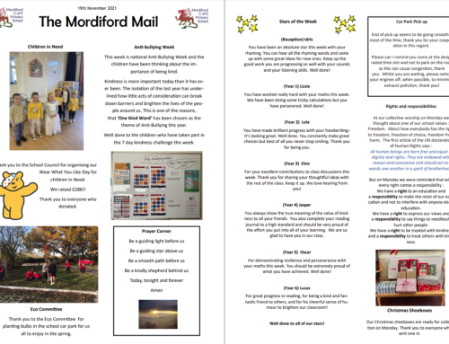 Mordiford Mail – 19th November 2021
