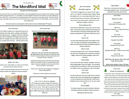 Mordiford Mail – 14th January 2022