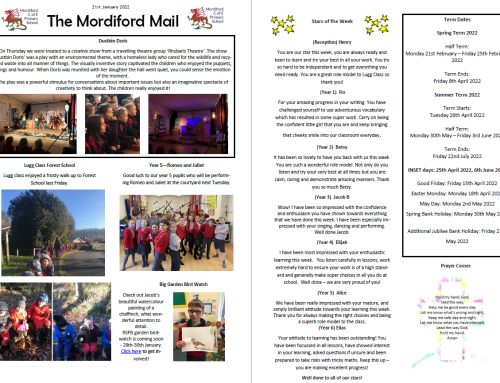 Mordiford Mail – 21st January 2022