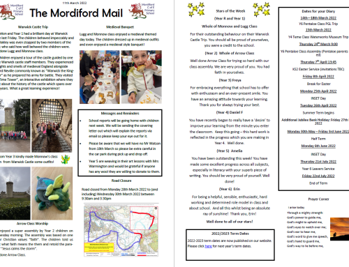 Mordiford Mail – 11th March 2022