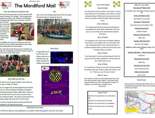 Mordiford Mail – 18th March 2022