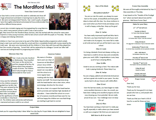 Mordiford Mail – 18th February 2022